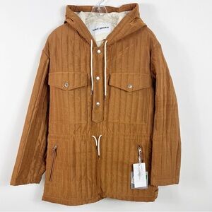 Umit Benan Workwear Quilted Hooded Jacket NWT Burnt Orange